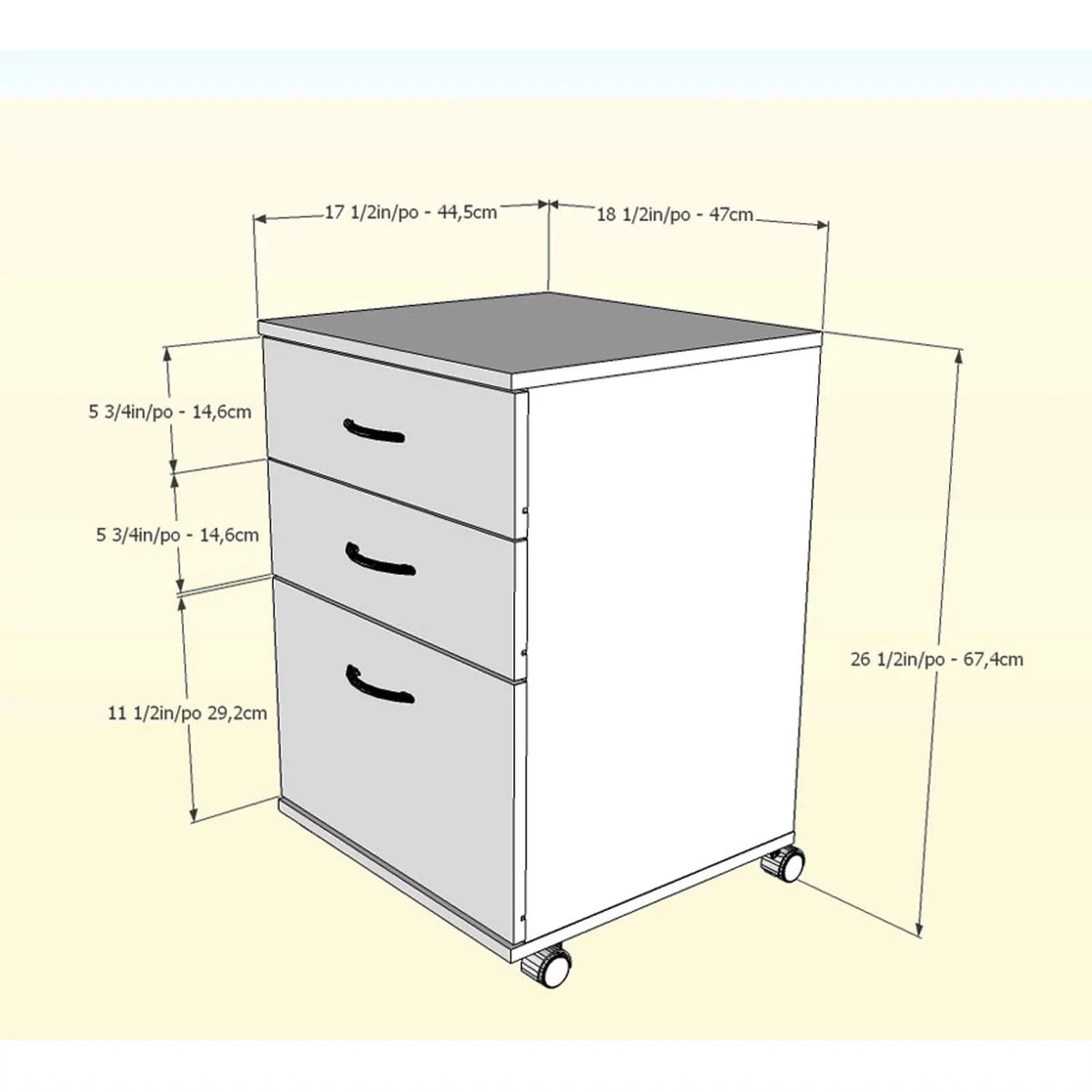 2 Piece Home Office Set White and Black M363767