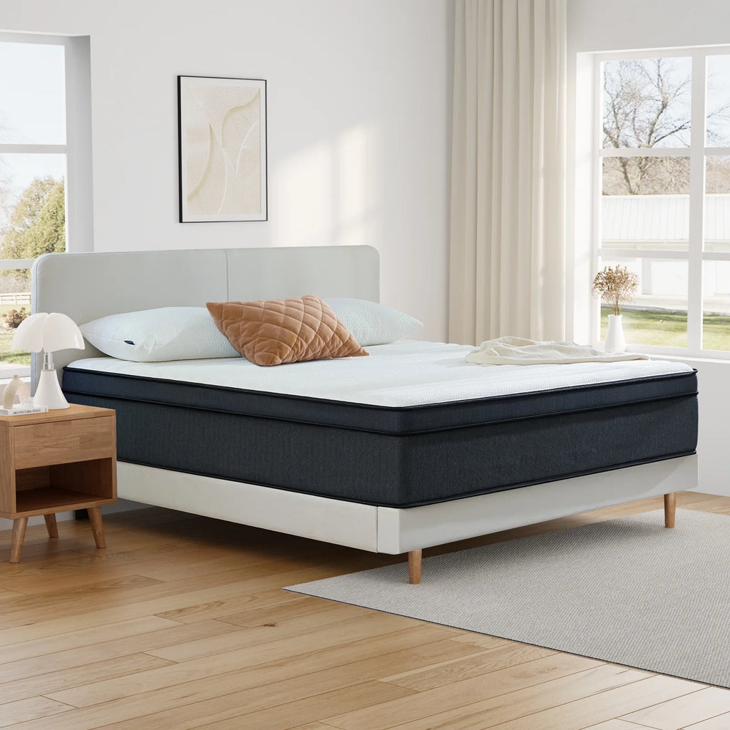 Queen 12 inch Medium Plush Hybrid Innerspring Mattress in a Box A2543